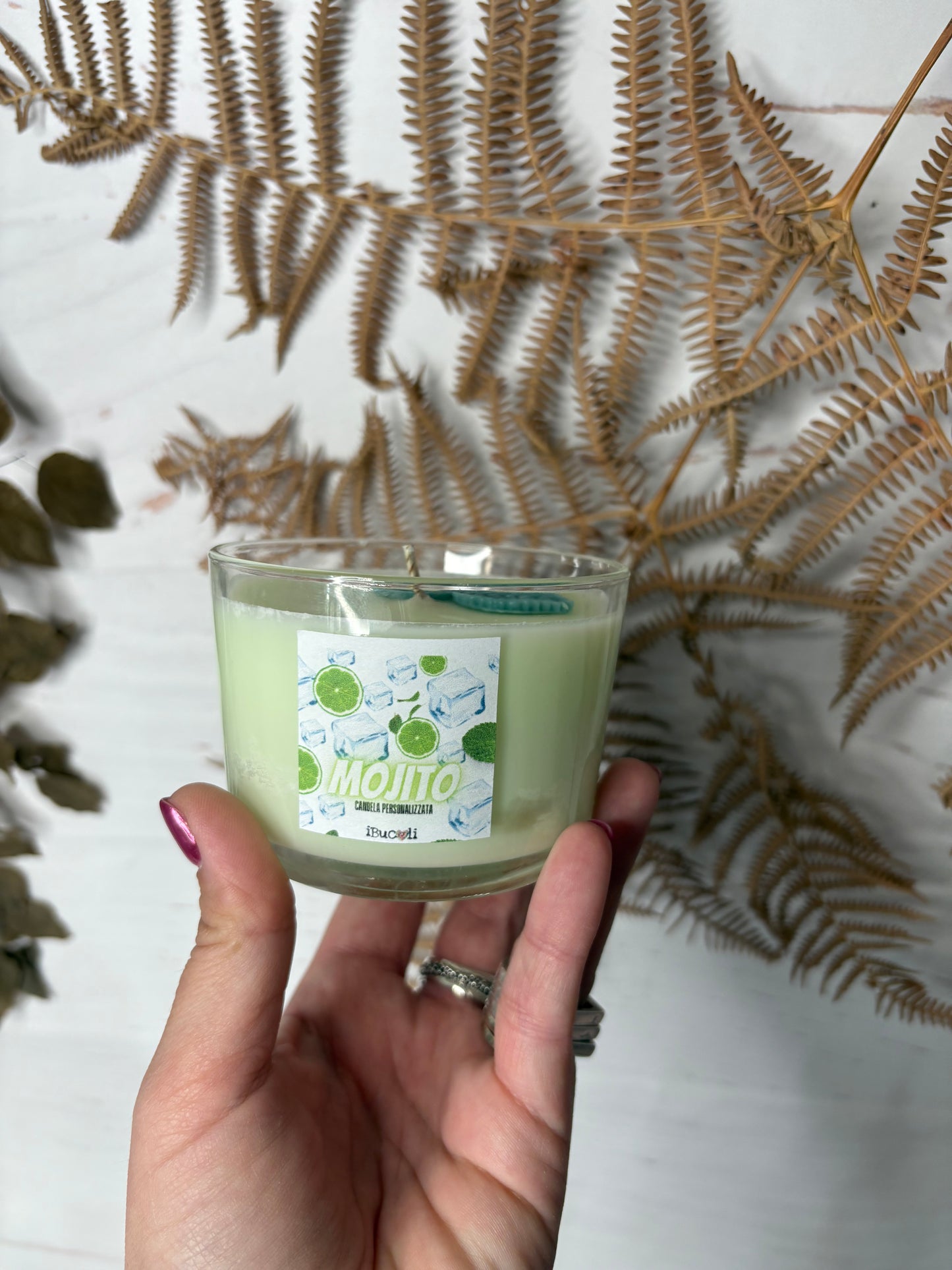 Candela in bicchiere”cocktail” vedi varianti 250g