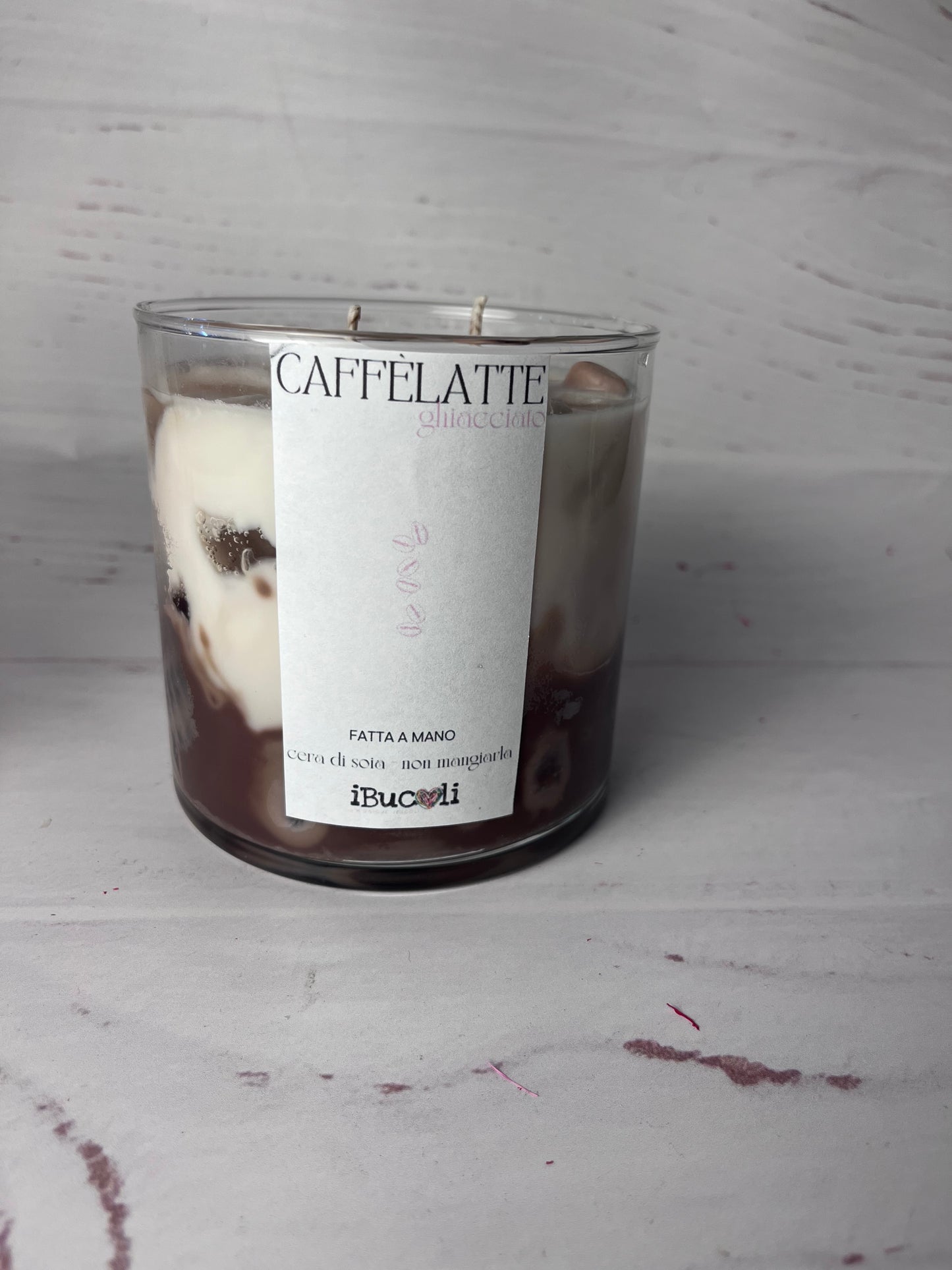 Candela grande in vaso di vetro-550g