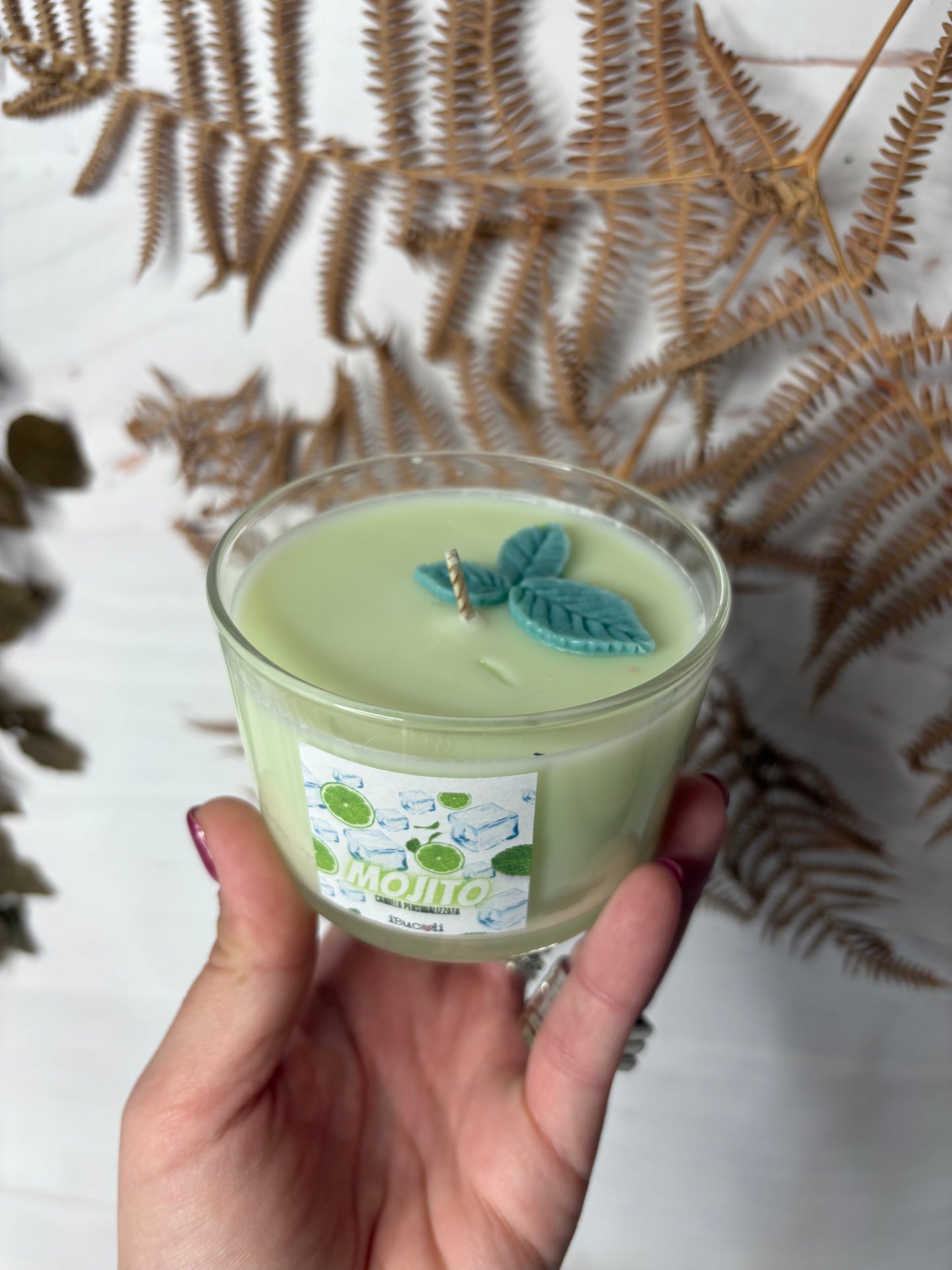 Candela in bicchiere”cocktail” vedi varianti 250g