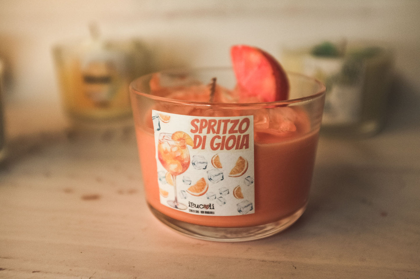 Candela in bicchiere”cocktail” vedi varianti 250g
