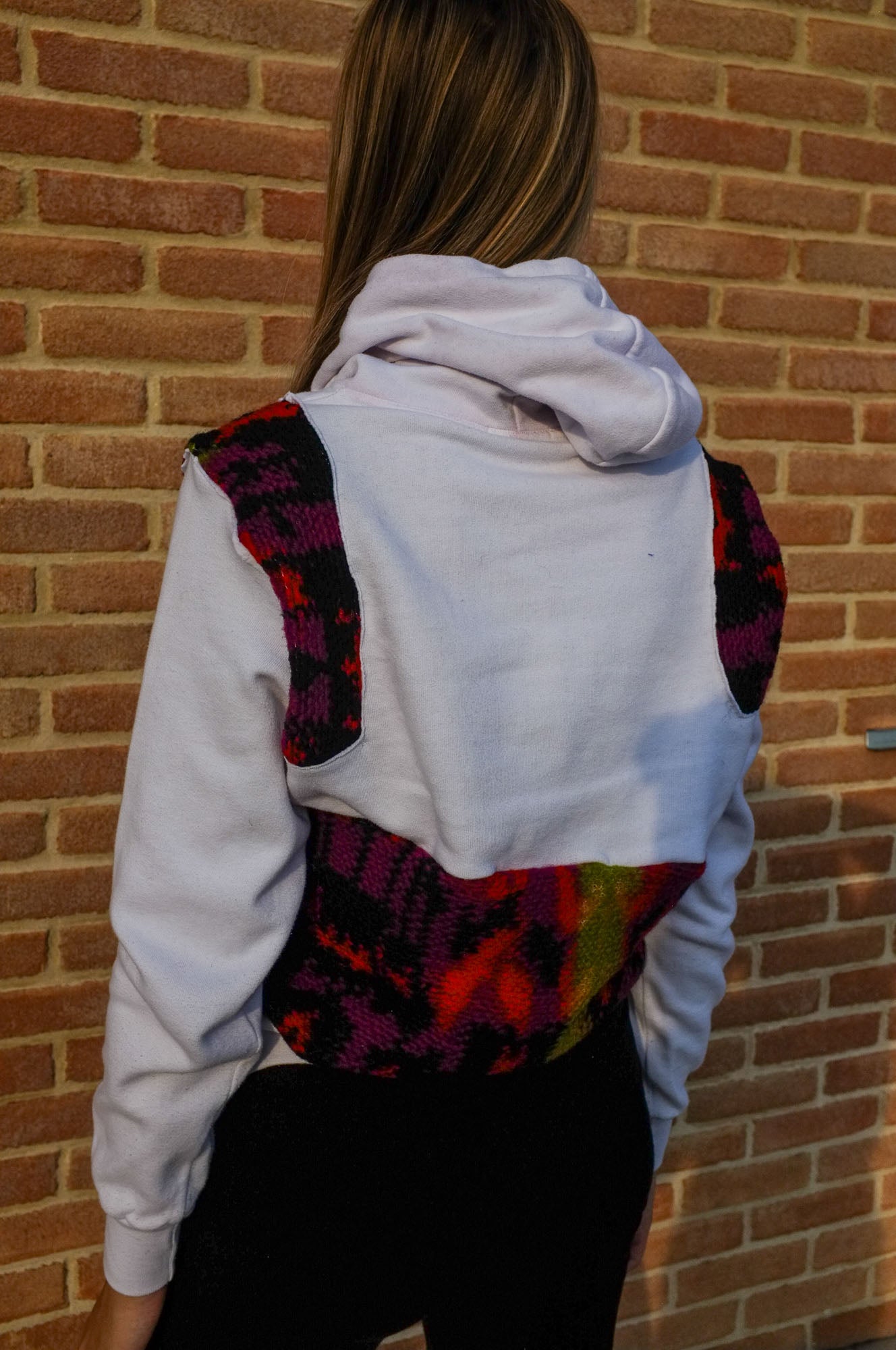 Upcycling- Felpa fila con inserti in lana