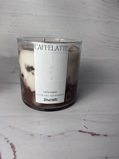Candela grande in vaso di vetro-550g