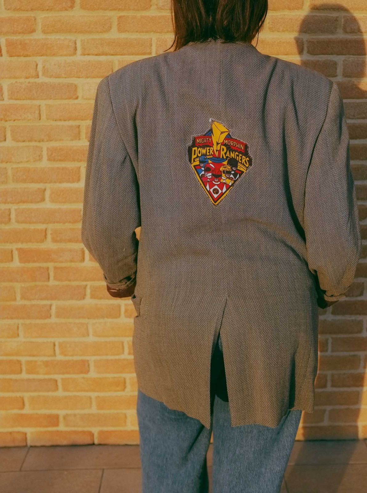 Upcycling-Giacca con inserti nostalgici (pac man e power rangers)