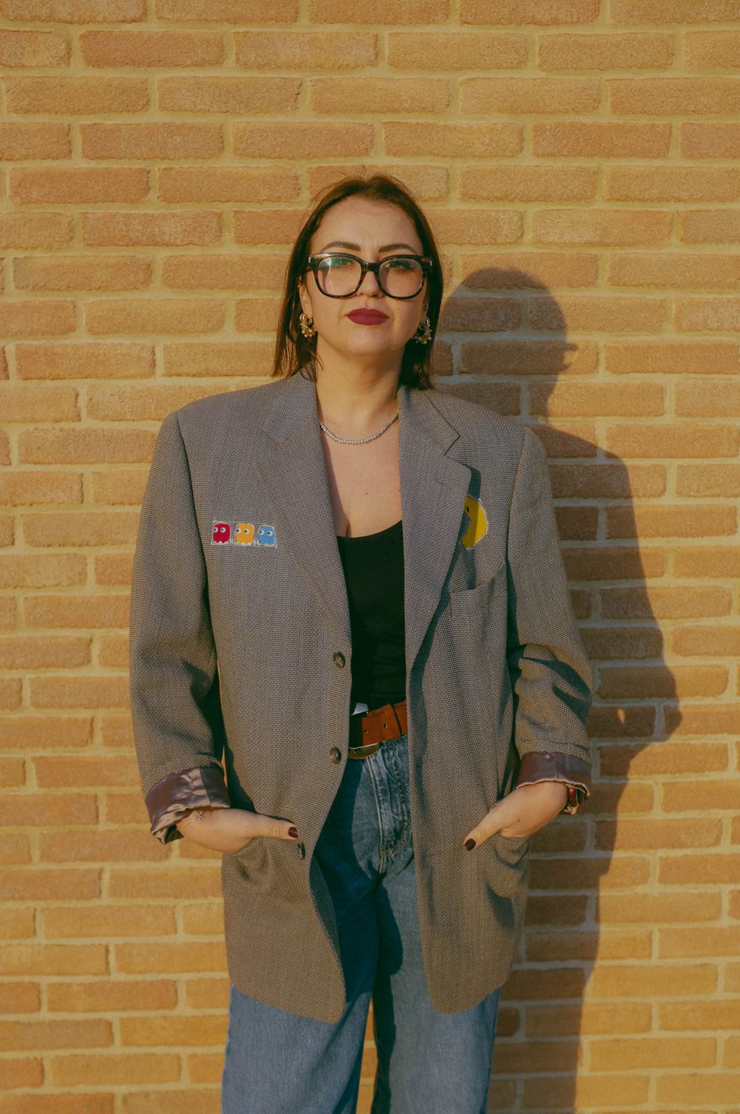 Upcycling-Giacca con inserti nostalgici (pac man e power rangers)