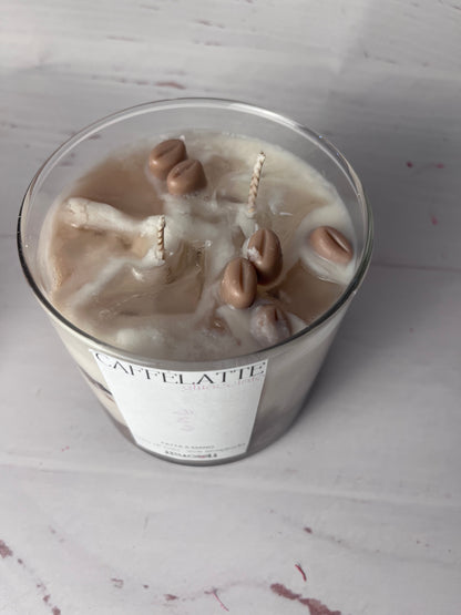 Candela grande in vaso di vetro-550g