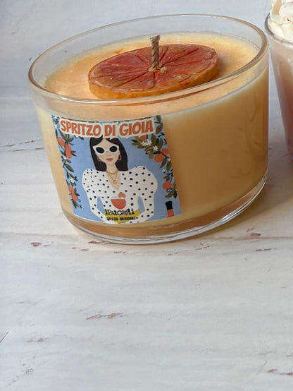 Candela in bicchiere”cocktail” vedi varianti 250g