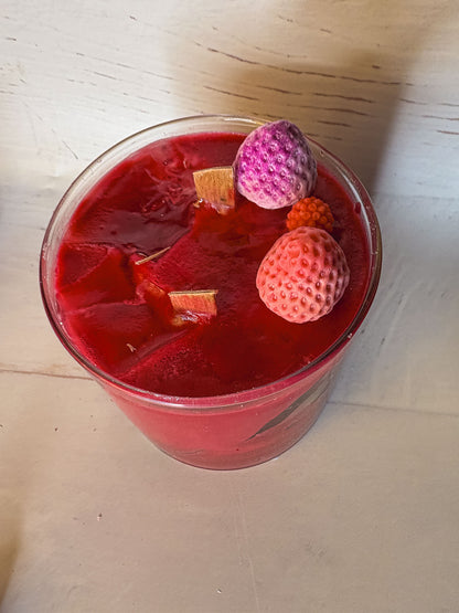Candela grande in vaso di vetro-550g