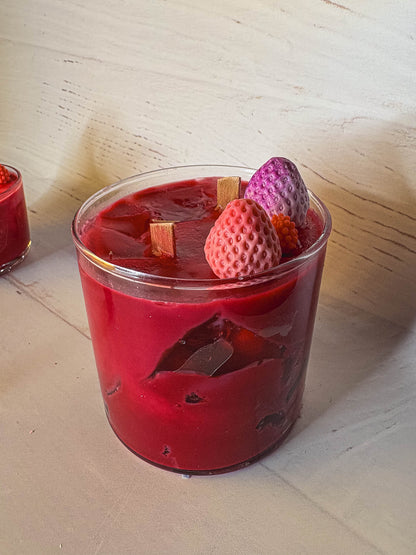 Candela grande in vaso di vetro-550g